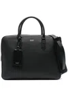 Tom Ford Zippered Shoulder Bag For Carrying Documents In Black