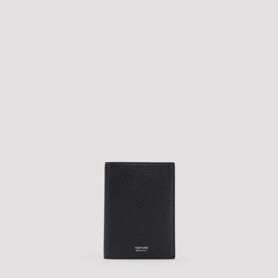 Tom Ford Black Calf Leather Passport Holder