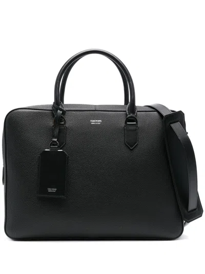 TOM FORD Black calfskin shoulder bag TOM FORD