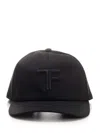 TOM FORD BLACK CAP WITH LOGO