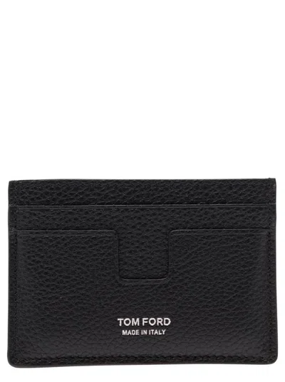 Tom Ford Black Card-holder With Embossed Logo