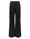 Tom Ford Stretch Silk Satin Flare Leg Cargo Pajama Pants In Black
