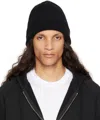 Tom Ford Black Cashmere Knitted Beanie In Black