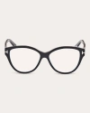 TOM FORD BLACK CAT-EYE BLUE-LIGHT GLASSES