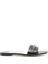 Tom Ford 5mm Whitney Soft Leather Flat Slides In Black
