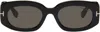 Tom Ford Eyewear Cielle Oval Frame Sunglasses In 01a Black
