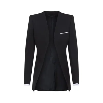 Tom Ford Black Collarless Wool Jacket