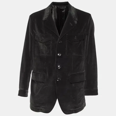 Pre-owned Tom Ford Black Corduroy Single Breasted Jacket Xxxl