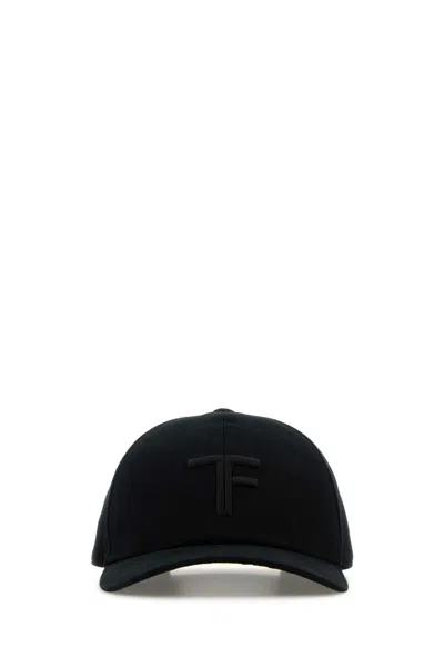 Tom Ford Black Cotton Baseball Cap