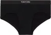 Tom Ford Logo-print Slim-fit Stretch-cotton Briefs In Black