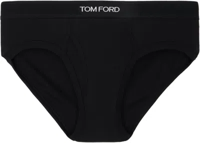 TOM FORD BLACK COTTON BRIEFS