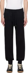 Tom Ford Black Cotton Fleece Sweatpants In Animal Print