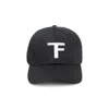 Tom Ford Black Baseball Cap With Logo Embroidery On The Front And Logo Lettering On The Rear In Cott In Black