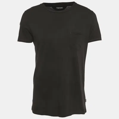 Pre-owned Tom Ford Black Cotton Knit Crew Neck T-shirt Xxl