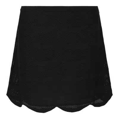 TOM FORD TOM FORD BLACK COTTON SILK SKIRT