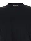 Tom Ford Black Stretch Cotton Crew Neck T-shirt