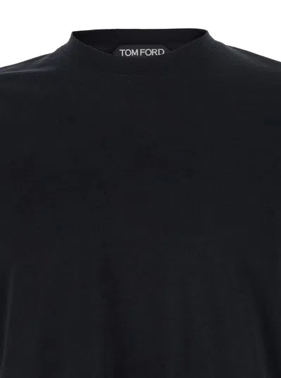 TOM FORD TOM FORD BLACK COTTON T-SHIRT