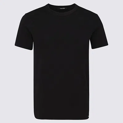TOM FORD TOM FORD BLACK COTTON T-SHIRT