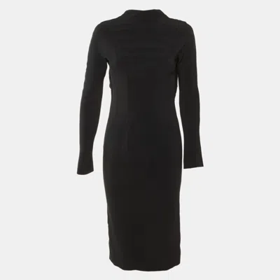 Pre-owned Tom Ford Black Crepe Open Back Midi Dress M