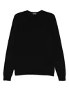 Tom Ford Black Fine Wool Crew Jumper In Black