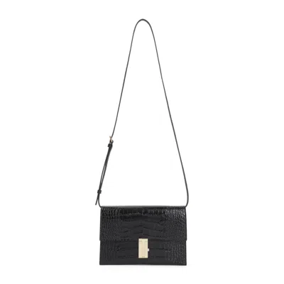 Tom Ford Black Croco Mini Bag In Animal Print