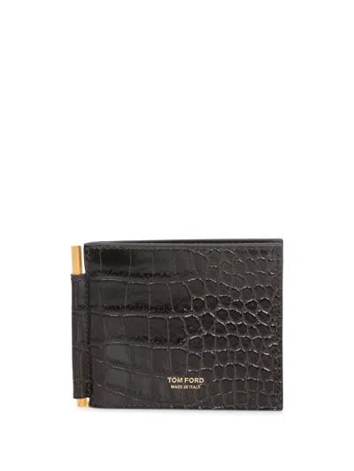 TOM FORD BLACK CROCODILE WALLET