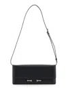 Tom Ford Black Crossbody Bag With Adjustable Shoulder Strap And T Plaque Closure In Grained Leather Woman In Black
