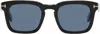 Tom Ford Black Dax Sunglasses In 01v Shiny Black