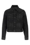 Tom Ford Denim Jacket With Long Sleeves And Adjustable Waist Tabs In Black