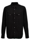 Tom Ford Black Denim Western Shirt In Black