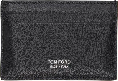 Tom Ford Black Elongated T Line Classic Card Holder