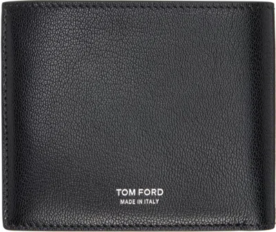 Tom Ford Black Elongated T Line Money Clip Wallet