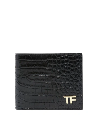 Tom Ford Black Embossed Logo Wallet