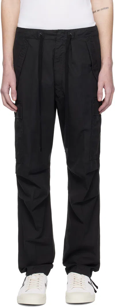 Tom Ford Black Enzyme Twill Cargo Pants