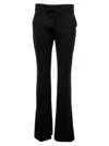 TOM FORD BLACK FLARED TROUSERS IN GRAIN DE POUDRE TOM FORD WOMAN