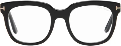 Tom Ford Black Full Rim Square Blue Block Glasses