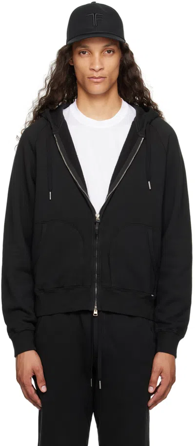 Tom Ford Black Garment-dyed Hoodie