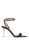 Tom Ford Padlock 85 Naked Pointy Sandals In Calf Leather
