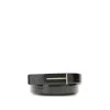 Tom Ford T-buckle Reversible Belt In Croc-embossed Leather In Black
