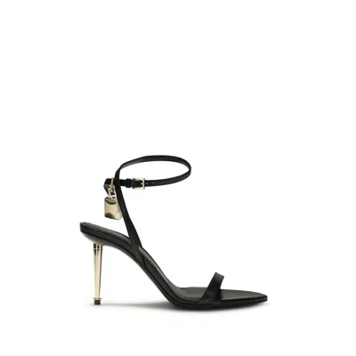 Tom Ford Goatskin Pointed Ankle-strap Stiletto Sandal In Black