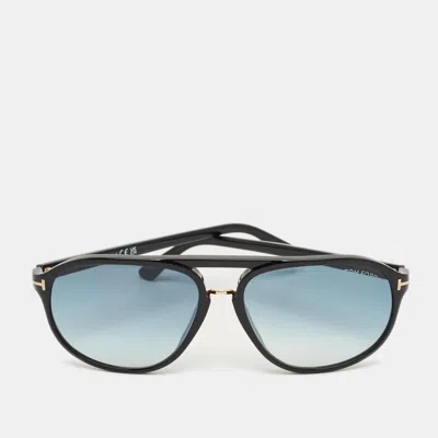 Pre-owned Tom Ford Black Gradient Jacob Tf447 Aviator Sunglasses