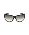 Tom Ford Black Gradient Sunglasses In Gray