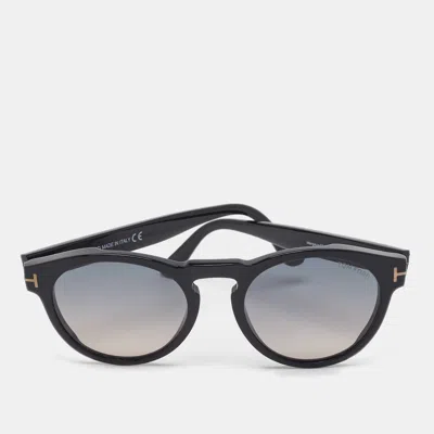 Pre-owned Tom Ford Black Gradient Tf615 Margaux 02 Round Sunglasses