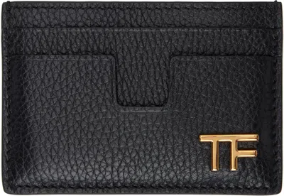 Tom Ford Black Grain Leather Card Holder