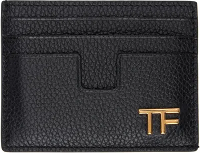 Tom Ford Black Grain Leather Card Holder