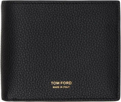Tom Ford Black Grain Leather Classic Bifold Wallet