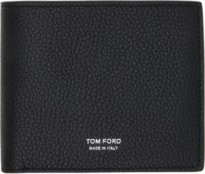 Tom Ford Black Grain Leather Classic Bifold Wallet