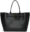Tom Ford Black Grain Leather Large Tote In Black