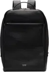 Tom Ford Black Grain Leather Minimal Backpack In Black