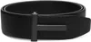 Tom Ford Black Grain Leather T Buckle Belt